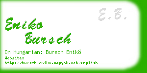 eniko bursch business card